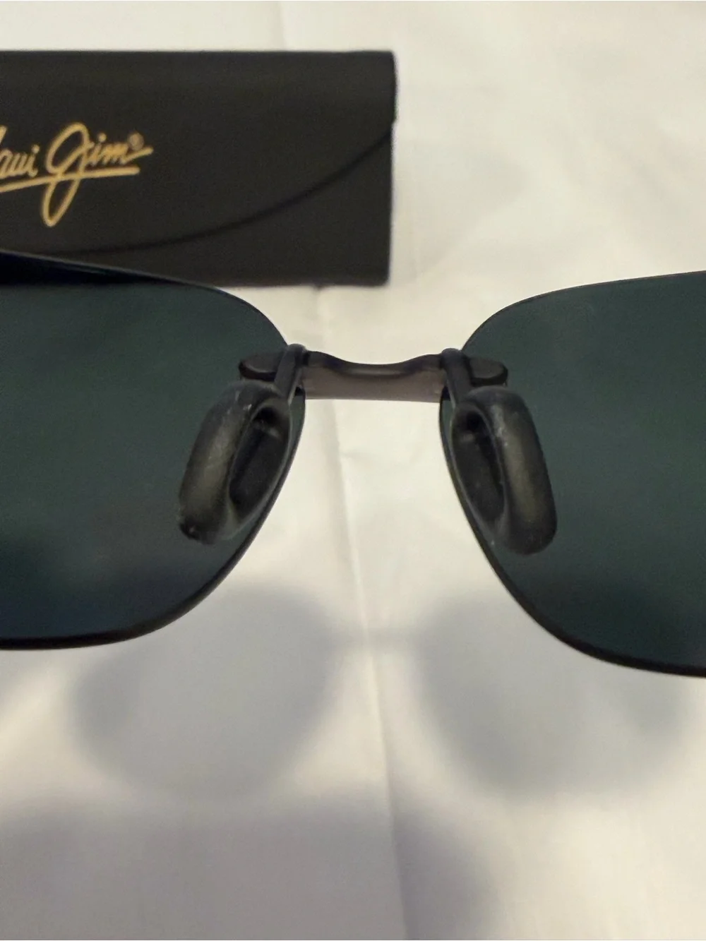 MAUI JIM KOMOHANA MJ446-11M Lightweight Black Rimless Sunglasses UNISEX Pristine